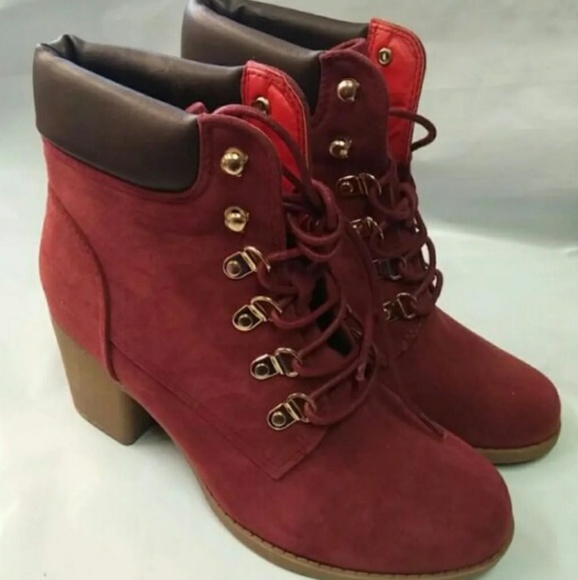 women's wine colored boots